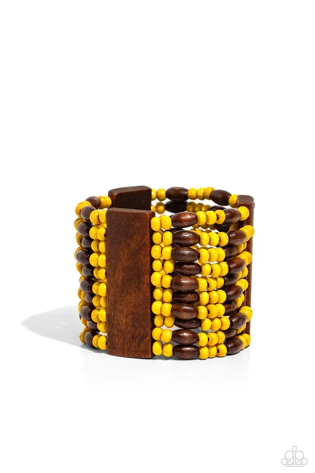 Paparazzi Bracelet ~ Tropical Takeover - Yellow