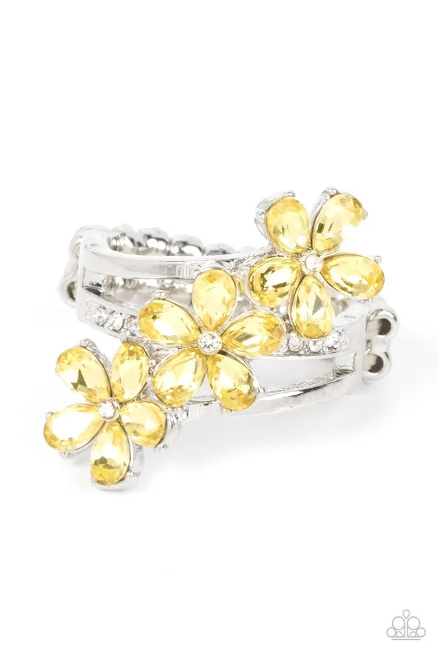 Paparazzi Ring ~ Posh Petals - Yellow