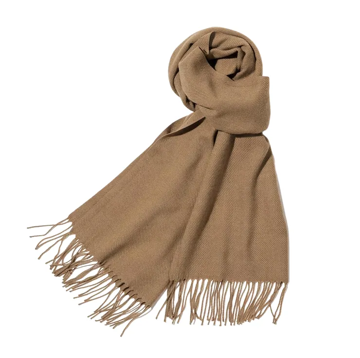 Plaid Soft Winter Scarf F6387 Light Brown