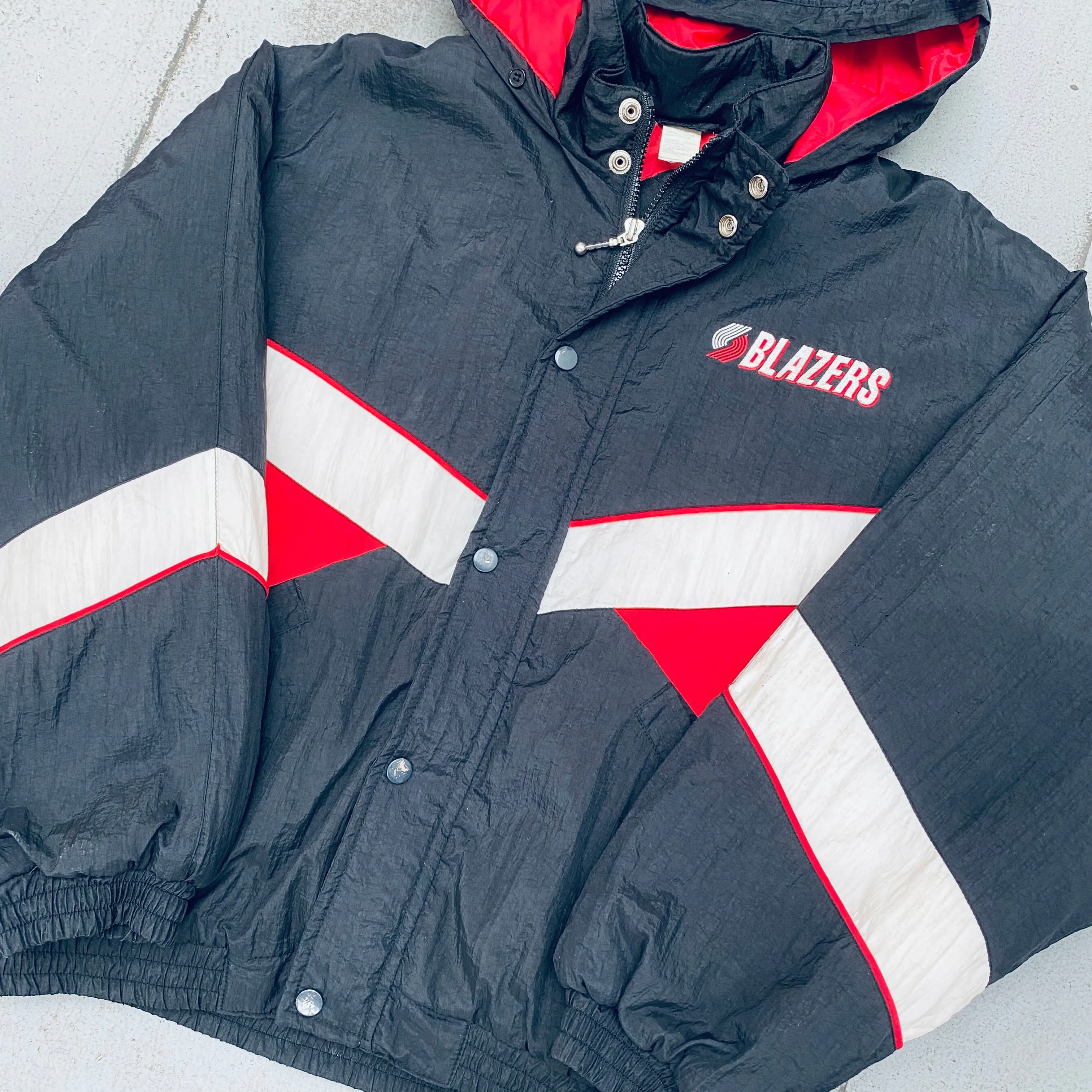 Portland Trail Blazers: 1990's Reverse Spellout Fullzip Jacket (S)