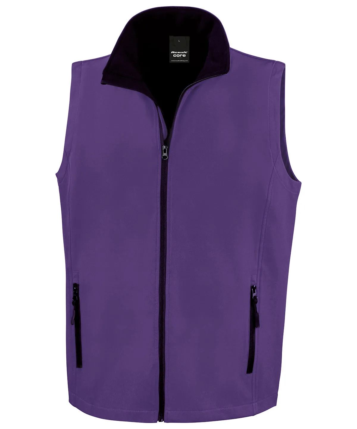 Printable softshell bodywarmer | Purple/Black