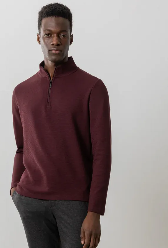 Robert Barakett Karuna Long-Sleeve Half Zip | Bordeaux