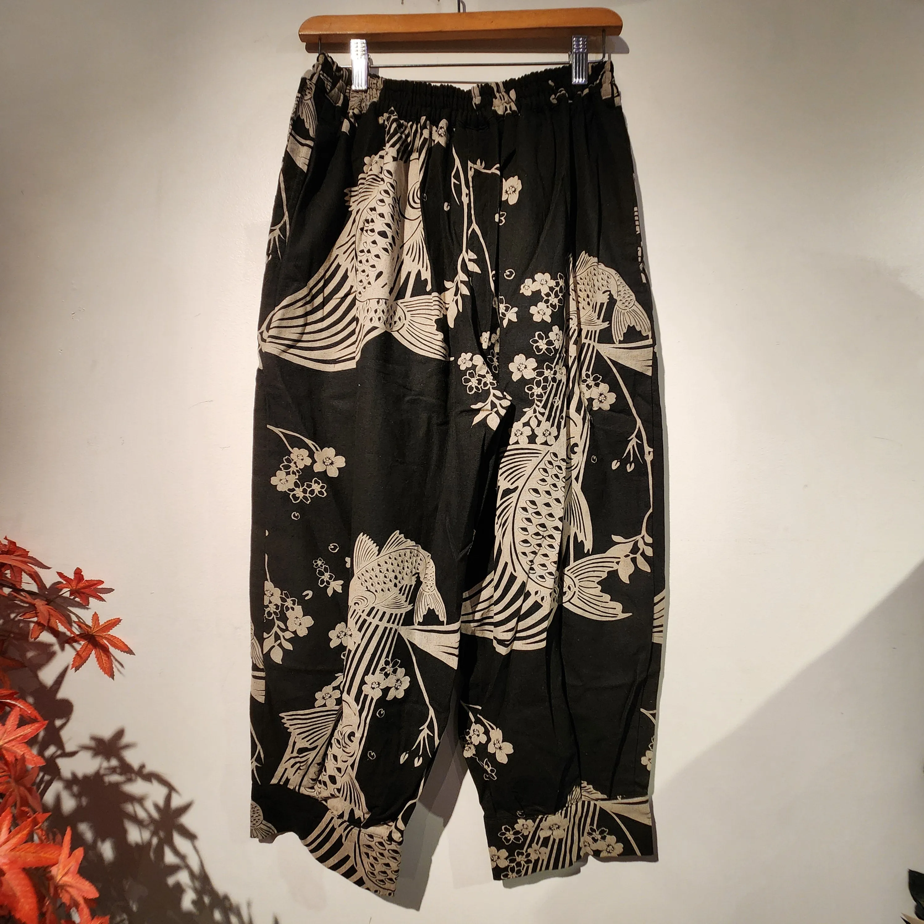 Sashiko Koi Patchwork Modern Style Pants