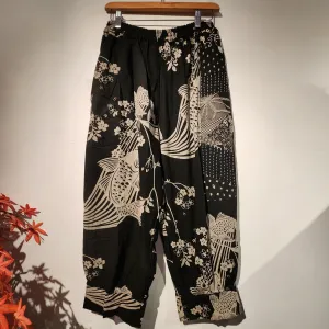 Sashiko Koi Patchwork Modern Style Pants