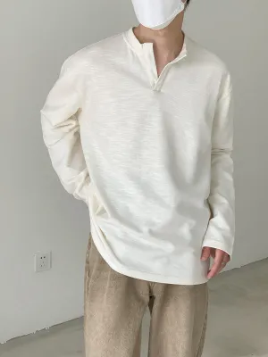 Soft Notched V-Neck Pullover