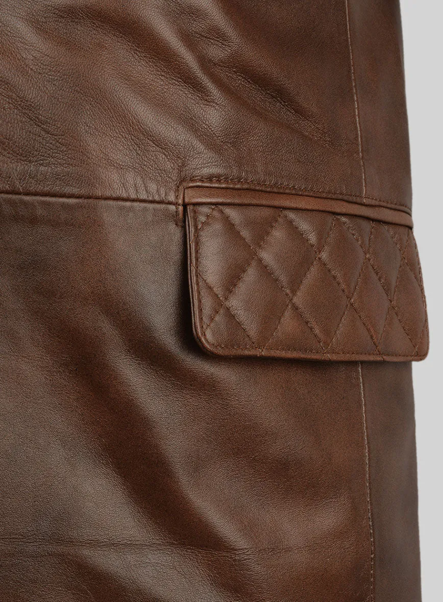 Spanish Brown Harper Leather Blazer