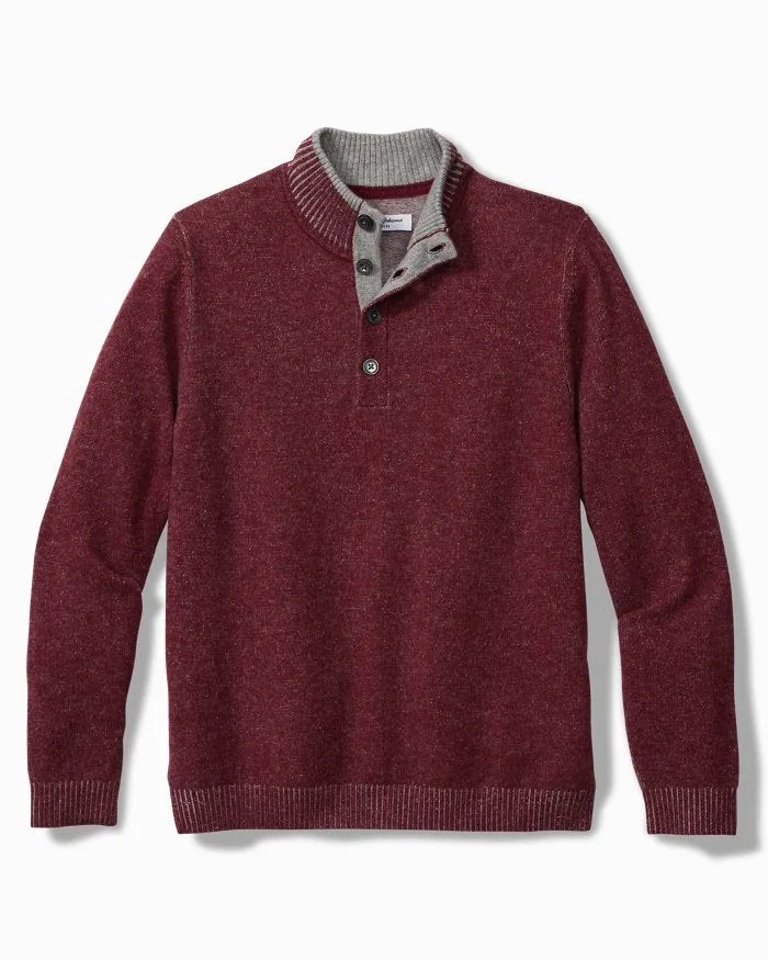 Tommy Bahama Soft Sands Cashmere Mock-Neck Sweater | Burgandy