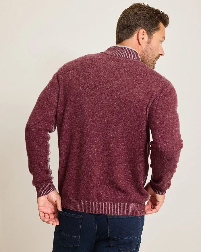 Tommy Bahama Soft Sands Cashmere Mock-Neck Sweater | Burgandy