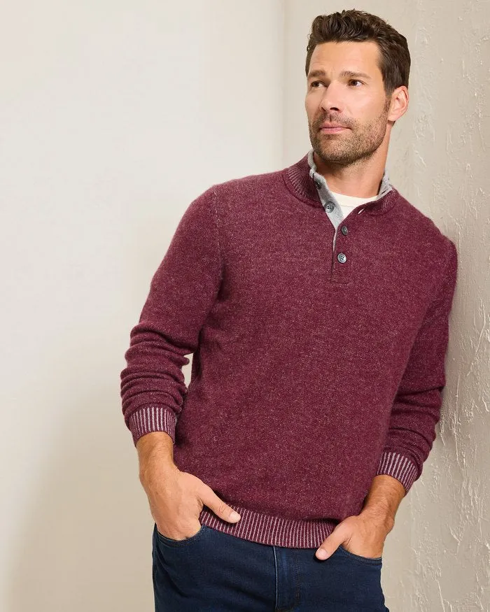 Tommy Bahama Soft Sands Cashmere Mock-Neck Sweater | Burgandy