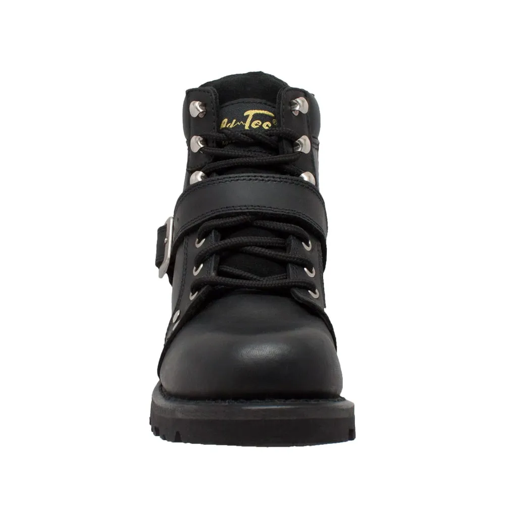 Women's YKK Zipper Black Biker Boots