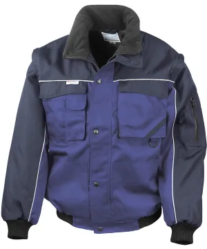 Work-Guard zip sleeve heavy-duty pilot jacket | Royal/Navy