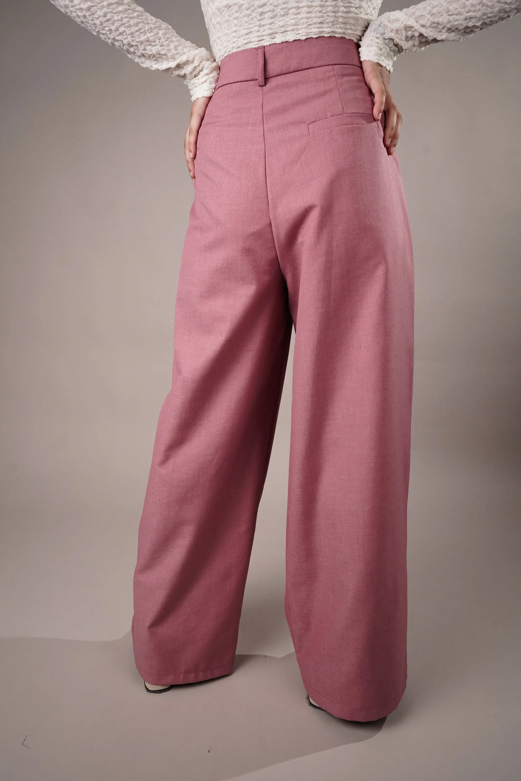 Wrapped Pink Asymmetrical Pants